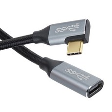 Coms Type-C轉Type-C USB 3.1 GEN 2 10Gbps 側面彎頭傳輸線 TB564, 1個