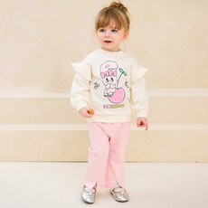 milkmile 女童 Esther Bunny Love Love Cherry 上下衣套組