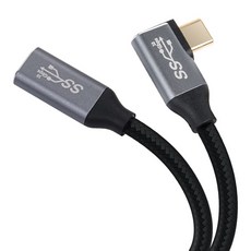 Coms Type-C轉Type-C USB 3.1 GEN 2 PD高速充電 4K 60Hz UHD 10G數據傳輸 網狀彎頭延長線 JA079, 3m, 單一顏色, 1個