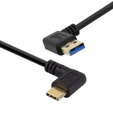 컴스 A타입-C타입 USB 3 to 3.1 좌향 측면 꺾임 케이블 NA554