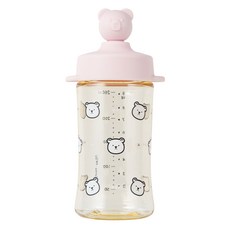 AKIOOM 幼兒用小熊PPSU吸管杯 260ml, 1個, 寶寶粉