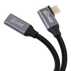 컴스 C타입-C타입 USB 3.1 GEN 2 PD 고속충전 4K 60Hz UHD 10G 데이터 전송 메쉬 꺾임 연장 케이블 JA074, 1개, 25cm 1개, 25cm