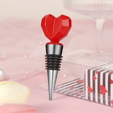 微笑白色情人節可愛紅酒塞 style2, 愛心紅, 1個