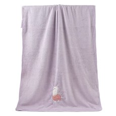 원이네 귀여운 양 디자인 바스타월 70 x 140 cm, 퍼플, 1개