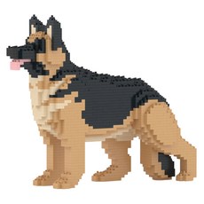 JEKCA 張嘴德國牧羊犬積木 S 小型, 1個, 混色