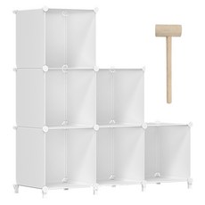 메이크마인 다용도 옷 신발 무타공 선반 수납 판넬 24p + 이음나사 18p + 바닥발 8p + 망치 세트, 화이트