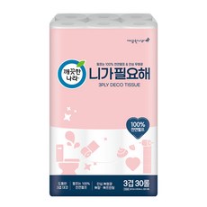 KleanNara 可綠納樂 Deco 三層滾筒衛生紙, 1包, 30捲, 22m