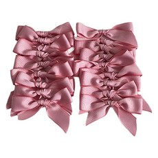 티나피크닉 선물포장 스트라이프 완성리본, 연핑크, 18개