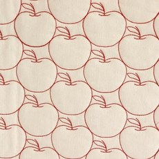 刺繡鋪棉絎縫寬幅布料, 1個, 象牙白