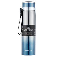 어쉐어 휴대용 보온보냉병, 블루, 1000ml, 1개