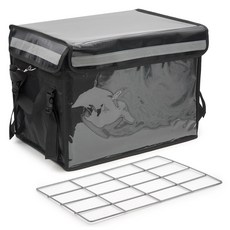 保溫保冷多功能外送箱包 C125 + 網兜套組, 黑色