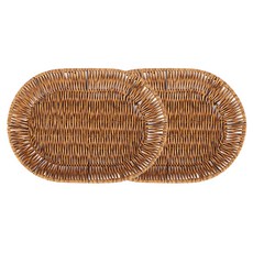 Market Pio 廚房橢圓形仿藤多用途收納籃, 類型 2, 2個