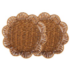 Market Pio 廚房花朵仿藤多用途籃, 2個, 款式 2