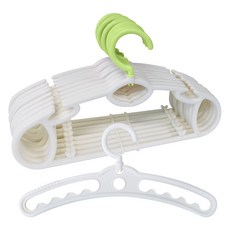 플라팜 국내 제조 뉴코코맘 360도 고리회전 일반형 새싹 옷걸이 9p +착한옷걸이 세트, 파스텔그린(새싹옷걸이), 단일색상(착한옷걸이), 1세트