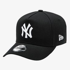 뉴에라 아동용 MLB 뉴욕 양키스 A 프레임 화이트 온 블랙 면 볼캡 14666527