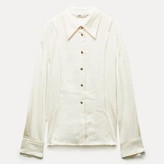 미쏘 여성용 크리즈 사틴 백스트랩 블라우스