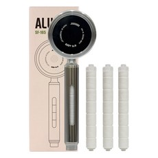 AQUADUO ALU13鋁製過濾蓮蓬頭 大型 SF-165+ALU13專用濾芯 3入組, 1組, 混色