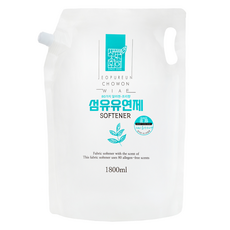 JEOPUREUN CHOWON WIAE 衣物柔軟精 Greeny Cloud 補充包, 1個, 1.8L