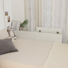 라샘 도어형 저상형 헤드 DIY 침대 틈새 수납장 400 IH24134, 화이트