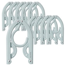 마켓플랜 다용도 간편 접이식 휴대용 옷걸이, 블루, 10개