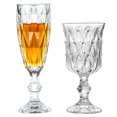 프렌치마르스 크리스탈 스탠드 칵테일 와인잔 165ml + 210ml 세트 CM188, 1세트