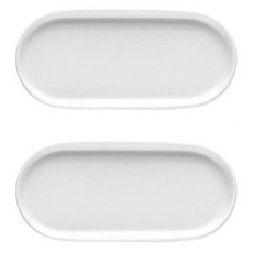 Modernji 北歐簡約盤 B3 長20cm x 寬9cm x 高2cm YJ651, 白色, 2個