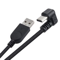 컴스 USB 2.0 A타입-USB 3.1 C타입 꺽임 패브릭 케이블 IH164, 1.8m, 1개 1.8m, 1개