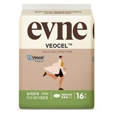 이브네 뉴 비오셀 생리대 날개형, 중형, 16개입, 1개