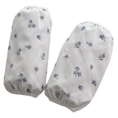 Taminayo 現代成人袖套 2入, 長版白色小藍花