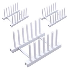 윤코 식기 접시 정리대 주방 싱크대 12 x 17 x 9.5 cm, 3개, 화이트