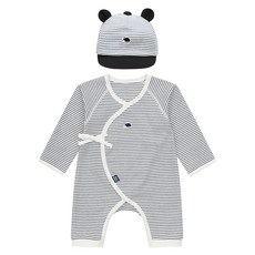 Tartine et Chocolat 兒童用 B Eiffel 新生兒棉質浴袍 + 帽子 + 禮物盒套組