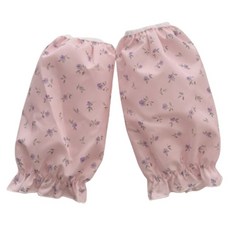 Taminayo 現代成人袖套 2入, 花朵粉色荷葉邊