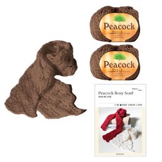 Yarna Peacock 玫瑰圍巾DIY套組 L, 2個, 731 核桃色