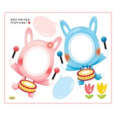 환타스틱스 환경꾸미기 포토네임스티커 2종 x 5p 세트, 6 토끼음악대 N-716, 1세트
