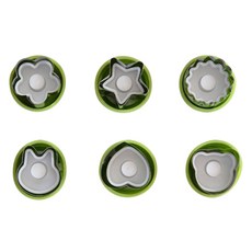 큐트미 투인원 야채커터 샌드위치틀 6종 세트 MP500, 그린, 1세트