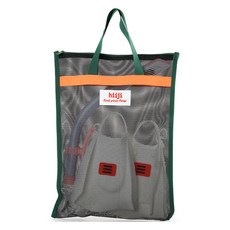 hiiji 短蛙鞋多用途網袋, 1個, 黑色 + 綠色