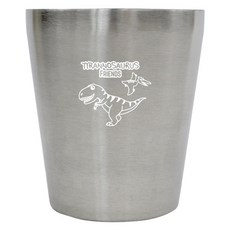 kitchen U 兒童用 暴龍 304不鏽鋼雙層杯, 300ml, 1個, 混色