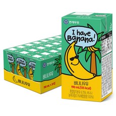 연세우유 바나나 우유, 190ml, 24개