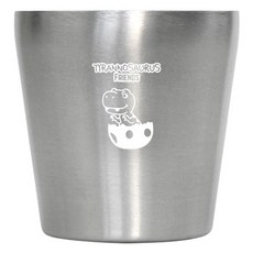 Kitchen U 兒童用暴龍不鏽鋼304雙層杯, 175ml, 1個, 混合顏色