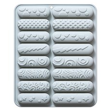 B Home Baking 矽膠閃電泡芙能量棒16格模具, 1個, 隨機出貨