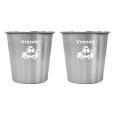 kitchen U 兒童用噗噗車不鏽鋼304杯, 2個, 200ml, 混合顏色