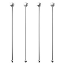 바겐슈타이거 스텐 304 홈 바텐딩 다이스 머들러, 실버, 4개