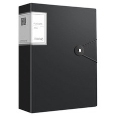 質做創品 辦公室風格 100頁 A4透明文件夾, 黑色, 1個