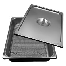 hwayoung STS304 不鏽鋼調理盆組 1/1, 調理盆 + 蓋子 + 瀝水網, 1套