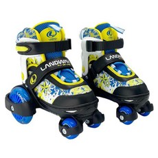 LANDWAY 兒童動感智能直排輪溜冰鞋 雙腳穿戴套組, 1套, 藍色