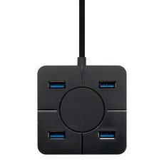 컴스 4포트 무전원 3.0 USB 3.0 허브 TB197, Black, 1개