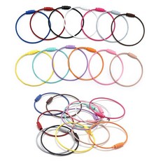 Khohimo 多用途彩色鋼絲鑰匙圈 5W0028, 30個, 隨機出貨