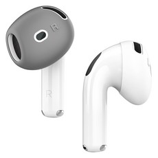 elago AirPods 4耳塞 2種*2入組, 1套, 單一商品, 深灰色, 白色