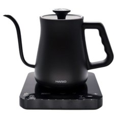 HARIO 好璃奧 Alpha溫度調節電熱水壺 黑色, 1個, 單品, 650ml