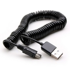 컴스 A타입-5핀 USB 2 to Mini 스프링 케이블 30cm~3m NA882, 1개